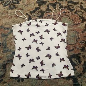 Cute butterfly crop top | Medium